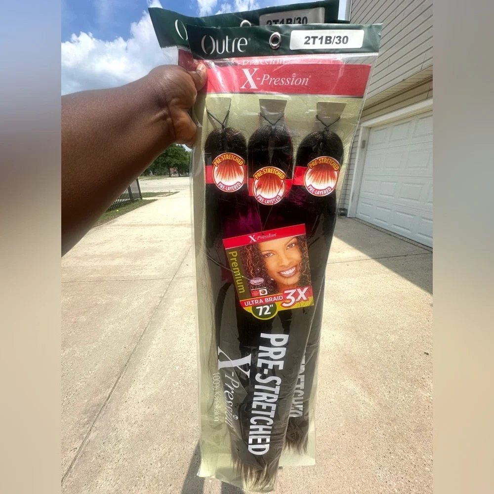 3 Packs‎ - Outre X-Pression 3X Pre-Stretched Ultra Braid 72